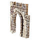 Nativity scene setting, wall with archway Moranduzzo in resin for 4 cm statues s2