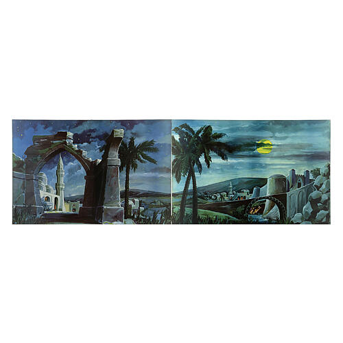 STOCK Díptico fondo paisaje para Belén 70x200 cm 1