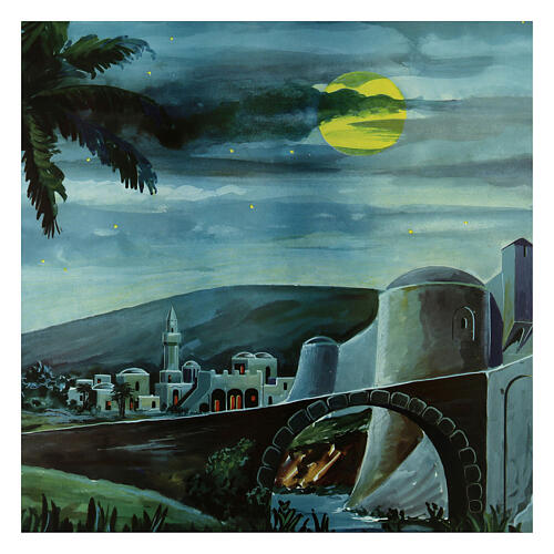 STOCK Diptyque toile de fond paysage pour crèche 70x200 cm 4