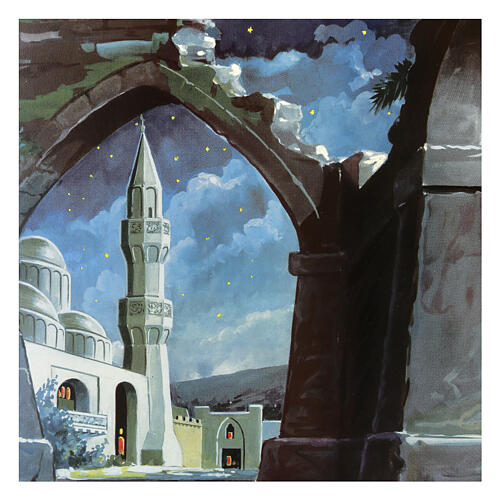 STOCK Dittico fondale paesaggio per Presepe 70x200 cm 2