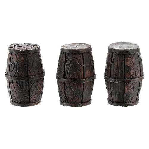Miniature barrels 3 pc set, for 8 cm nativity 1