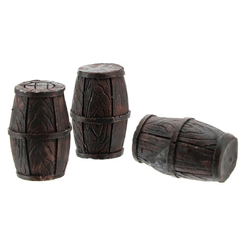 Miniature barrels 3 pc set, for 8 cm nativity 2