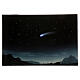Hintergrund Sternennacht und Kometen beleuchtet 40x60 cm s1