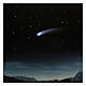 Toile de fond nuit étoilée et comète éclairée 40x60 cm s2