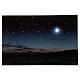 Toile de fond éclairée montagne et étoile polaire 40x60 cm s1