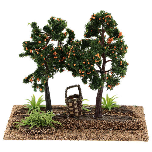 Orange orchard figurine, 15x15x10 cm for 6-8 cm nativity 4