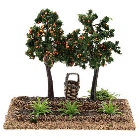 Frutteto arance 15x15x10 cm presepi 6-8 cm