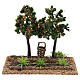 Sad owocowy drzewa pomarańczowe 15x15x10 cm szopka 6-8 cm s1