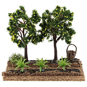 Frutteto limoni presepi 6-8 cm 15x15x10 cm