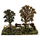 Bosque com ovelhas miniatura para presépio de Natal figuras altura média 8-10 cm; medidas: 24x20x16 cm s1