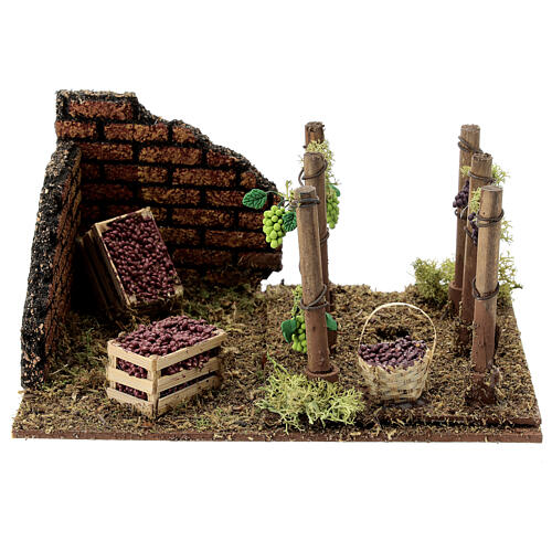 Décor vigne 20x15x10 cm crèche 8 cm 1