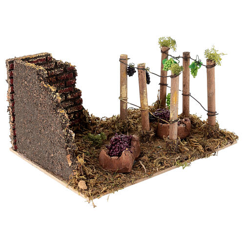 Décor vigne 20x15x10 cm crèche 8 cm 3