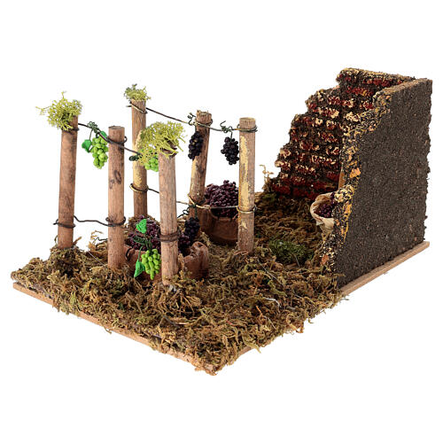 Décor vigne 20x15x10 cm crèche 8 cm 4