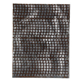 Gray cobblestone floor cork panel for nativity scene 35x25x1 cm