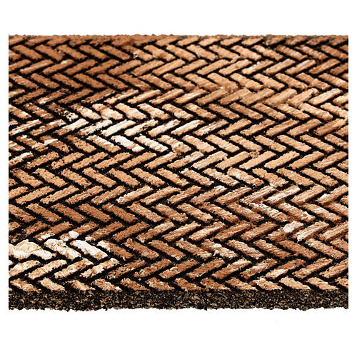 Panel korek do szopki cegły w jodełkę 35x25x1 cm 2