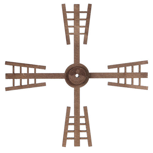 Skrzydła wiatraka, styl flamandzki, miniatura do szopki, 13 cm 3