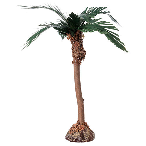 Miniature palm tree with wood trunk 15 cm 2