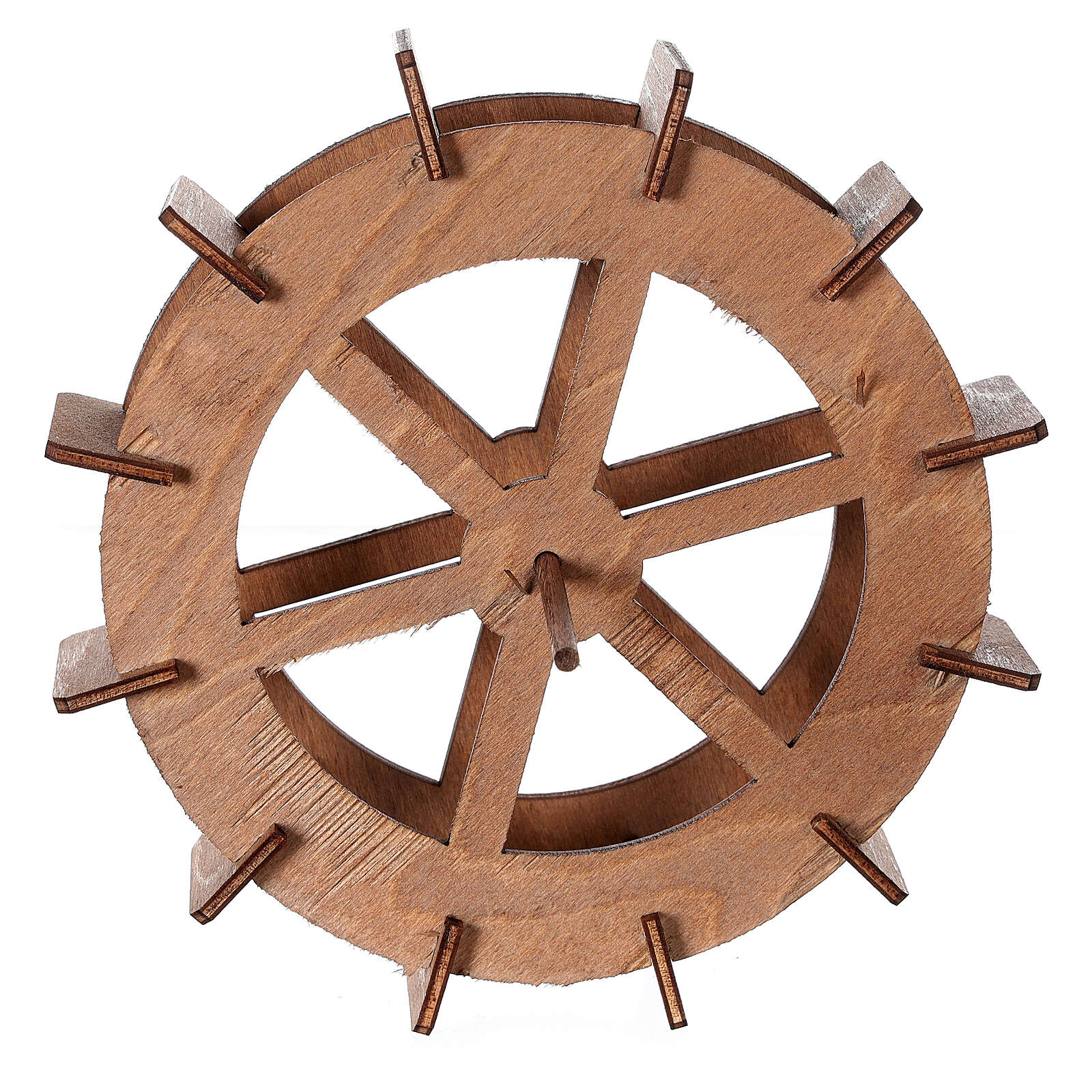 Miniature mill wheel in wood 15 cm diameter online sales on HOLYART.co.uk