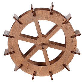 Miniature mill wheel in wood 15 cm diameter