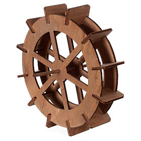 Miniature mill wheel in wood 15 cm diameter