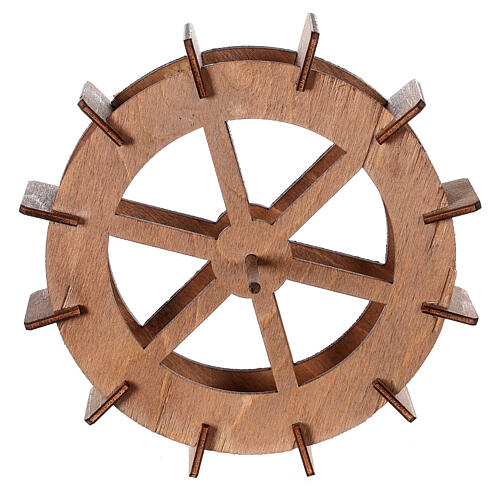 Miniature mill wheel in wood 15 cm diameter 1