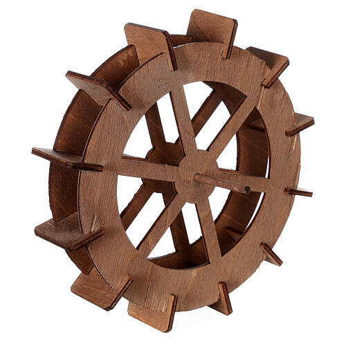 Miniature mill wheel in wood 15 cm diameter 3