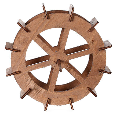 Miniature mill wheel in wood 15 cm diameter 4