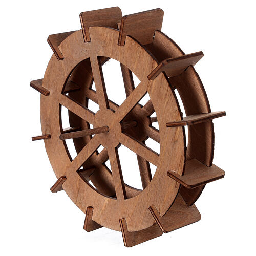 Roda moinho de água madeira diâmetro 15 cm 2