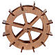 Miniature mill wheel in wood 15 cm diameter s1