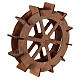 Miniature mill wheel in wood 15 cm diameter s3