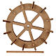 Roda para moinho de água miniatura madeira 10 cm s5