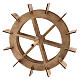 Miniature water mill wheel in wood, 20 cm nativity s1