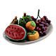 Teller mit Früchten, Set zu 6 Stück, für 8-10 cm Krippe s5