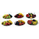 Set 6 assiettes avec fruits mixtes crèche 8-10 cm s1