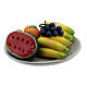 Set 6 assiettes avec fruits mixtes crèche 8-10 cm s2