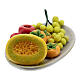 Set 6 piatti con frutta mista presepe 8-10 cm s6