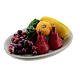 Set 6 piatti con frutta mista presepe 8-10 cm s7
