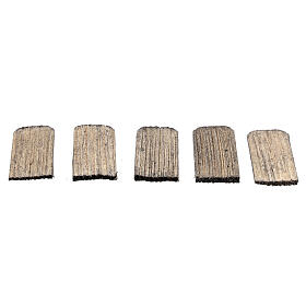 Telhas de madeira miniaturas presépio 3x1,5 cm, 100 unidades