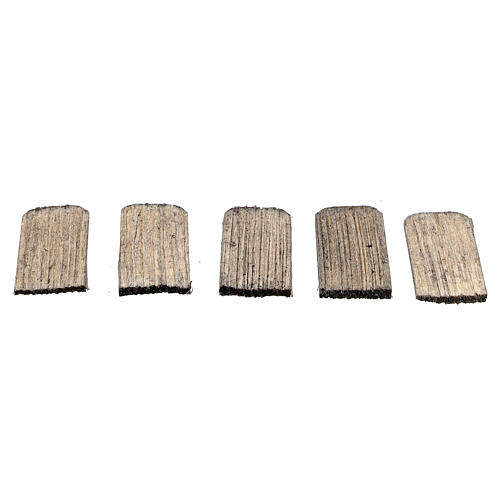 Telhas de madeira miniaturas presépio 3x1,5 cm, 100 unidades 2