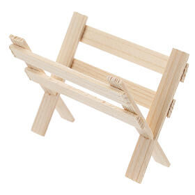 Mangiatoia vuota legno presepe 8 cm