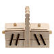 Caixa de costura de madeira em miniatura para presépio com figuras altura média 10 cm s1