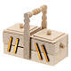 Caixa de costura de madeira em miniatura para presépio com figuras altura média 10 cm s2