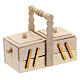 Caixa de costura de madeira em miniatura para presépio com figuras altura média 10 cm s4