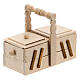 Caixa de costura de madeira em miniatura para presépio com figuras altura média 10 cm s5