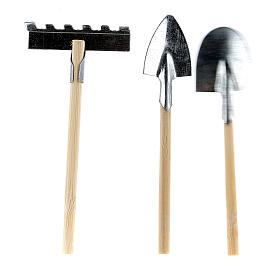 Set 3 Werkzeuge Gartenarbeit für 10 cm Krippen