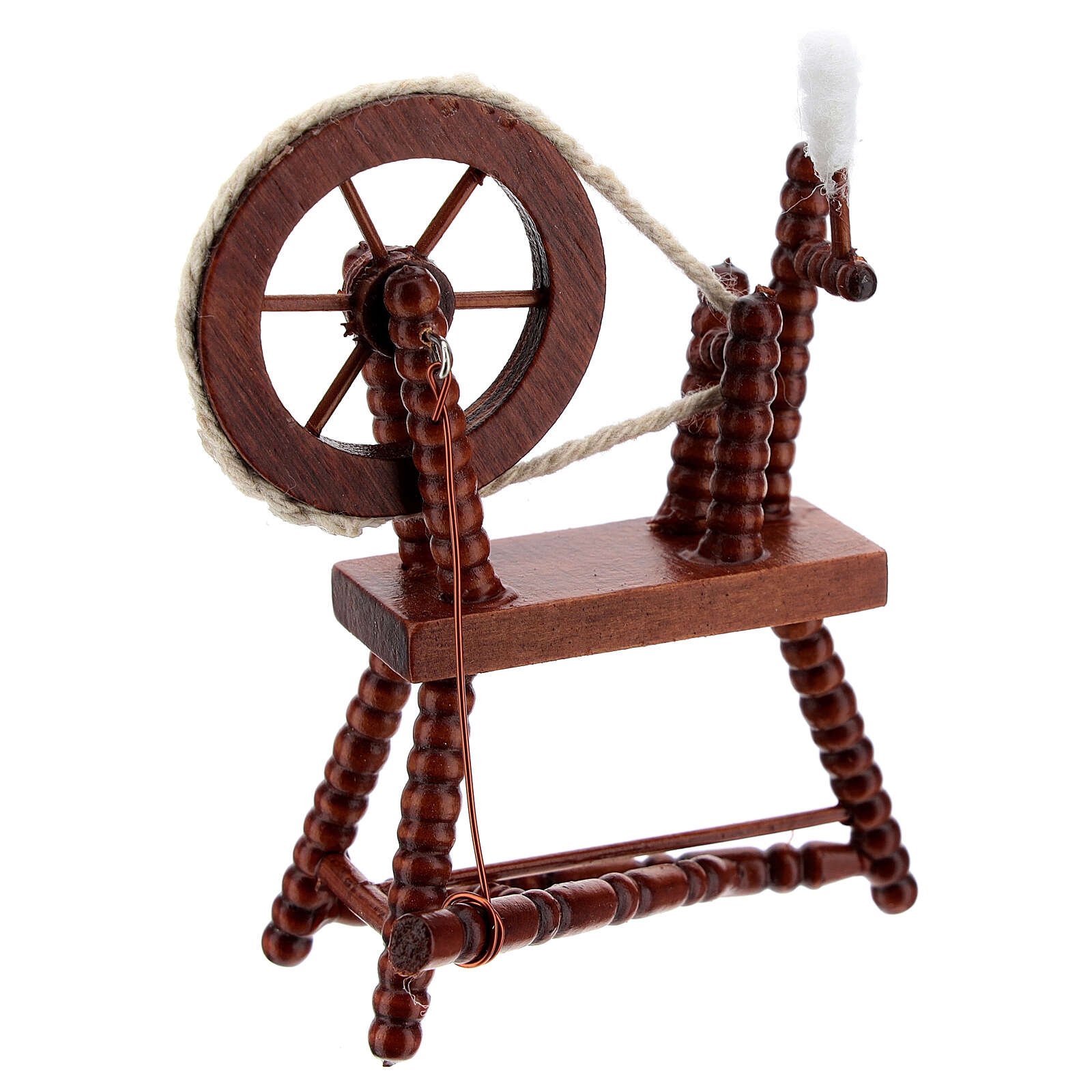Rouet pour laine acajou crèche 10 cm vente en ligne sur HOLYART