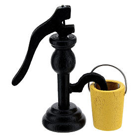 Hand pump with bucket for Nativity Scene with 8 cm figurines