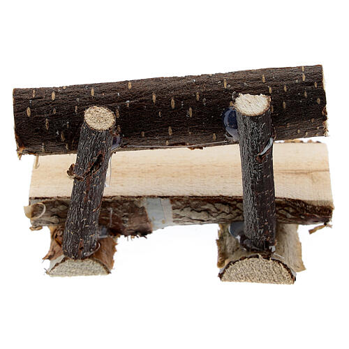 Tree trunk bench for Nativity Scene with 8 cm figurines 4