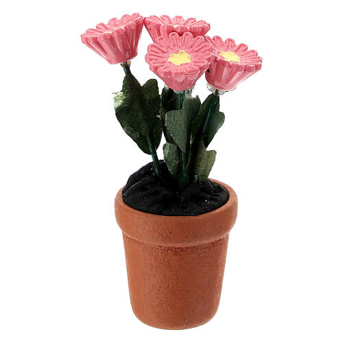 Vase gemischte, bunte Blumen 4x2 cm, für 10 cm Krippen 4