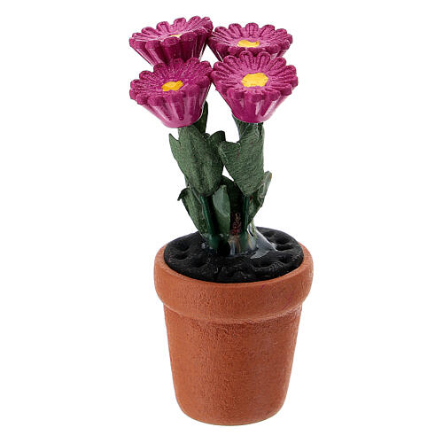 Vase gemischte, bunte Blumen 4x2 cm, für 10 cm Krippen 5